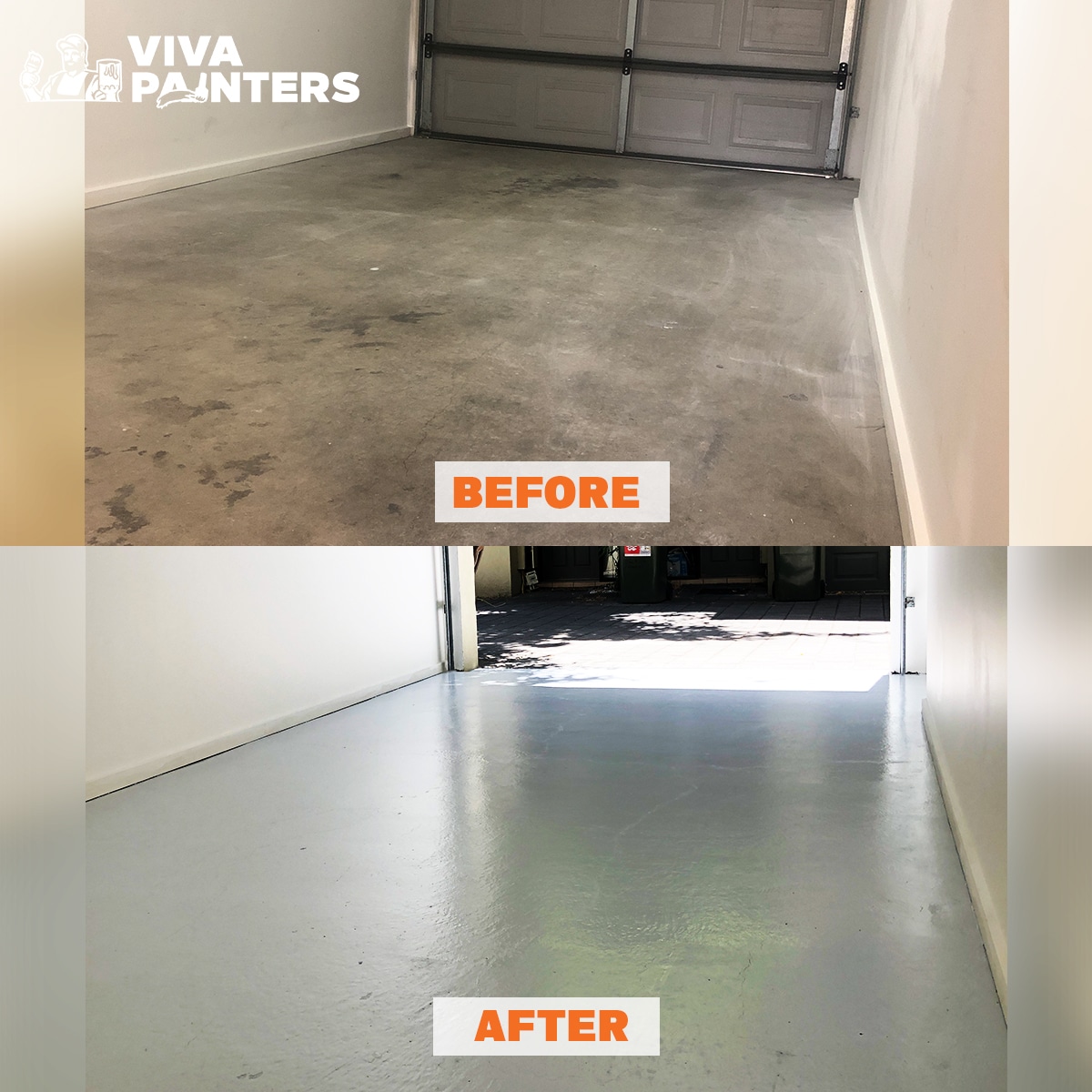 Before_after Garage floor epoxy painting